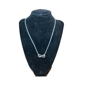 Avon Vintage Dainty Silver-tone Infinity Necklace